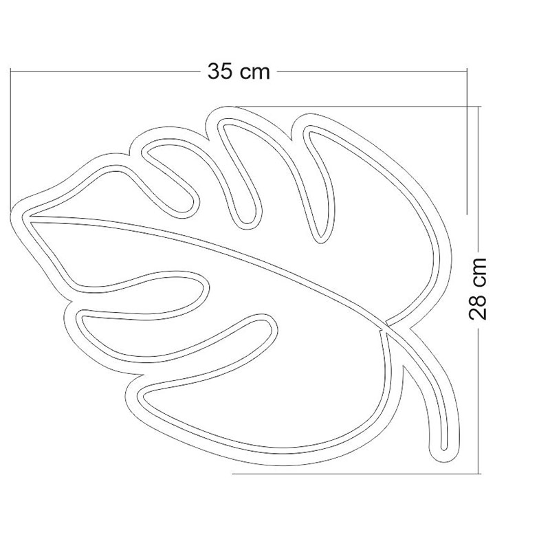 Đèn Led Neon Trang Trí Hình Chiếc Lá 