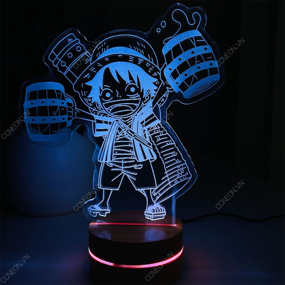 Đèn Led 3D Chibi Luffy - Onepiece - Led 16 Màu Hình Nhân Vật Hoạt ...