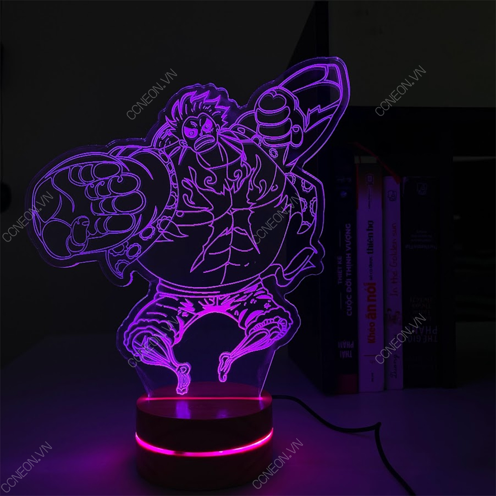 Đèn Led 3D Anime Luffy One Piece - Đèn Led 16 Màu Hình Nhân Vật Hoạt Hình, Đèn Ngủ Led 3d, Cảm Ứng , Điều Khiển Từ Xa Đèn led 3d ONE PIECE