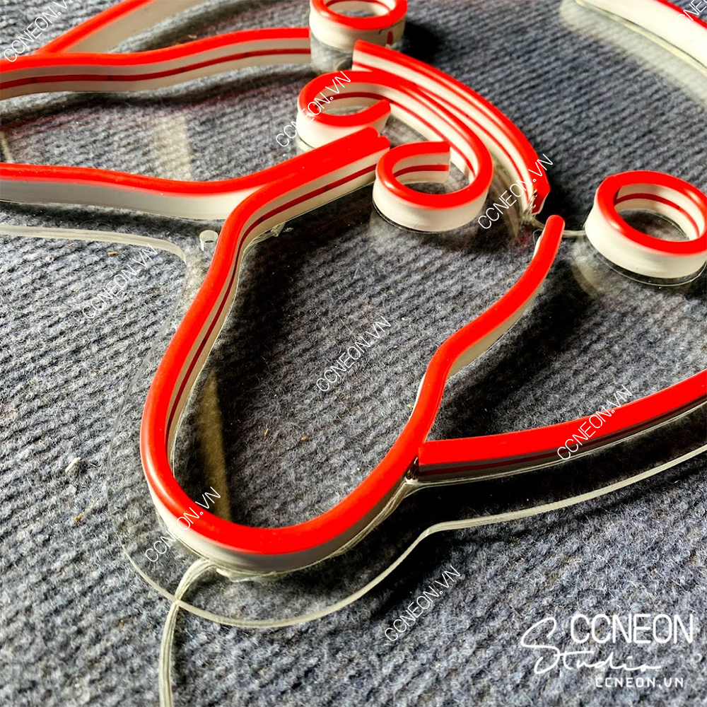 Đèn Trang Trí Led Neon Sign Theo Yêu Cầu - Đèn Led Neon Sign Hình Chó Mặt Xệ - Pug dog neon sign 