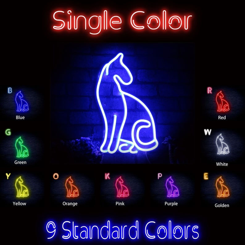 Đèn Trang Trí Led Neon Sign Hình Mèo [ Mẫu 4] 