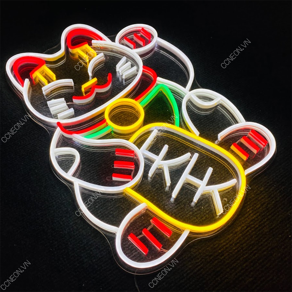 Đèn Trang Trí Led Neon Mèo Thần Tài [ Mẫu 2 ] 