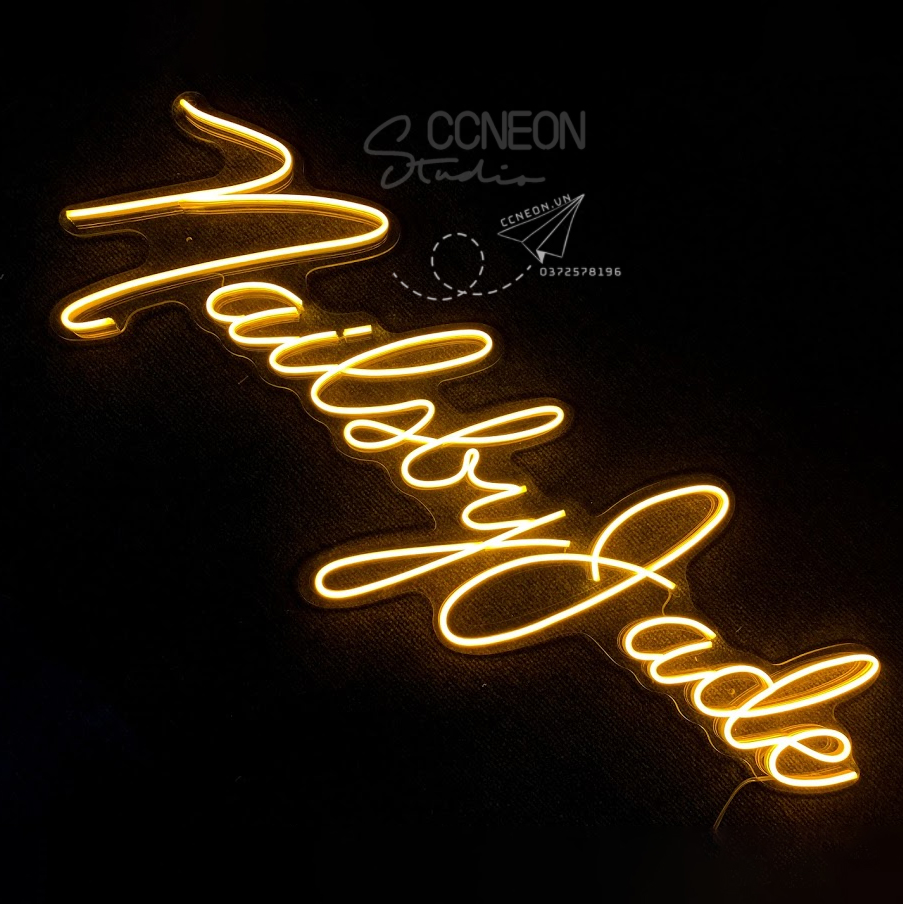 Đèn Trang Trí Led Neon Tiệm Nails - Nails by Jade 