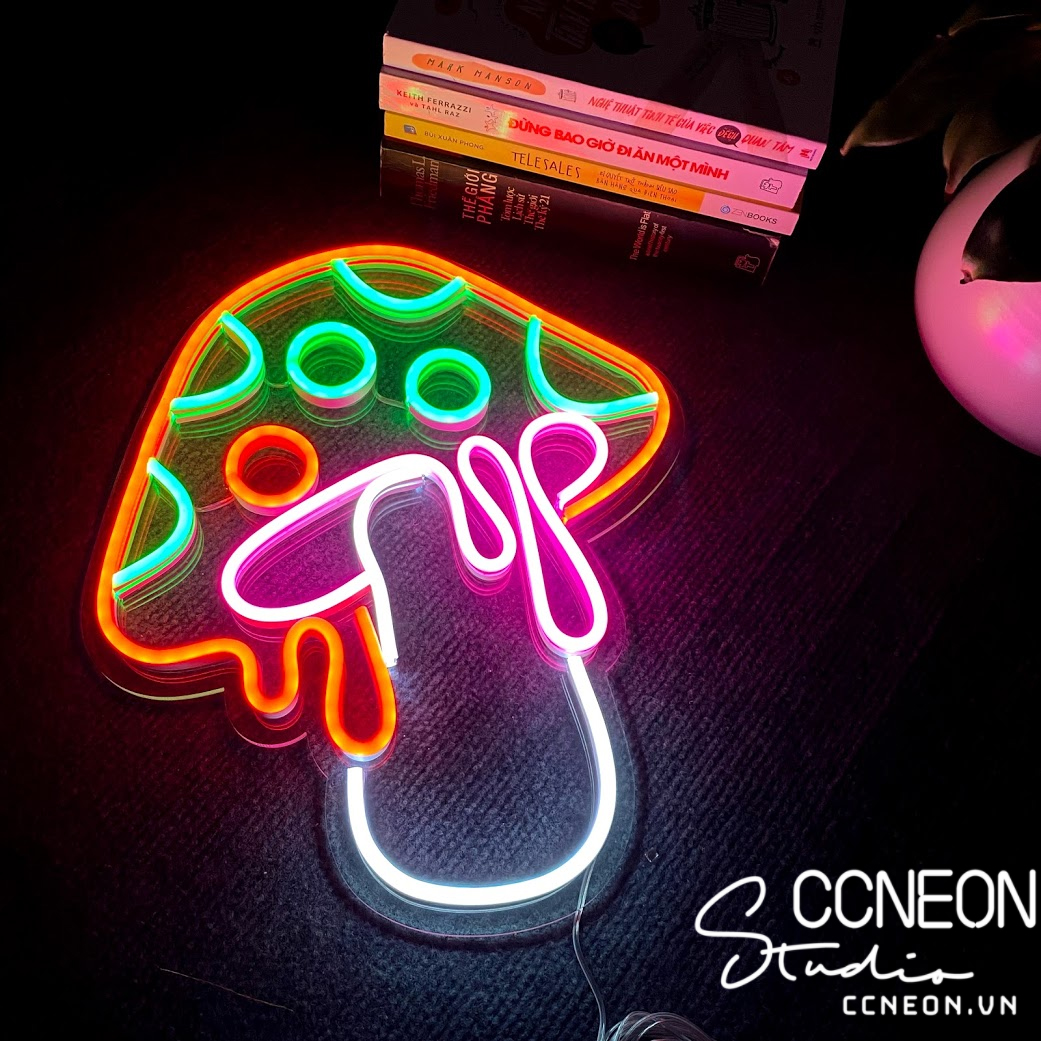 Đèn Trang Trí Led Neon Sign Hình Cây Nấm 