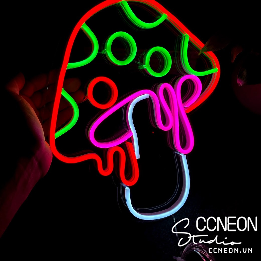 Đèn Trang Trí Led Neon Sign Hình Cây Nấm 