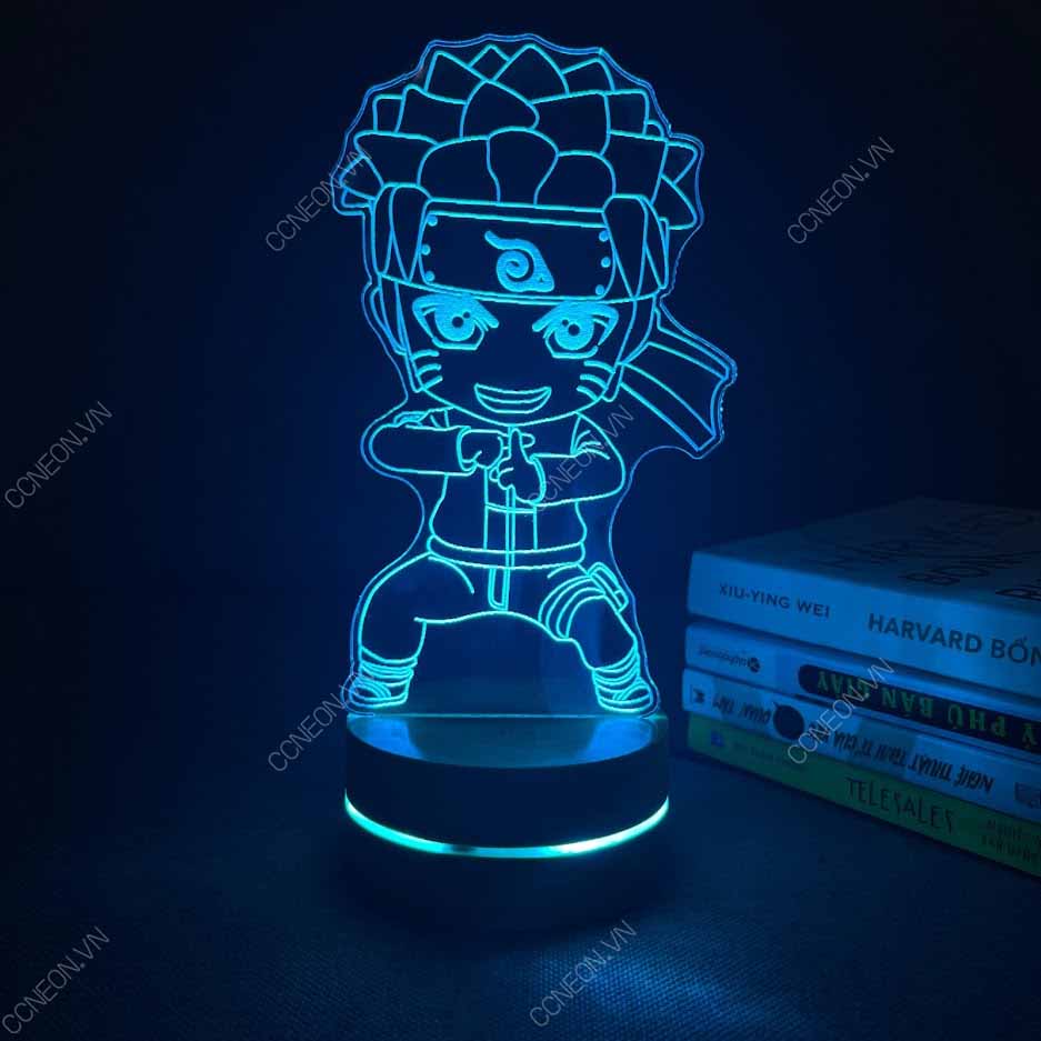 Đèn Led 3D Naruto Chibi - Naruto, Đèn Led 16 Màu Hình Nhân Vật Hoạt Hình, Đèn Ngủ Led 3d, Cảm Ứng , Điều Khiển Từ Xa 
