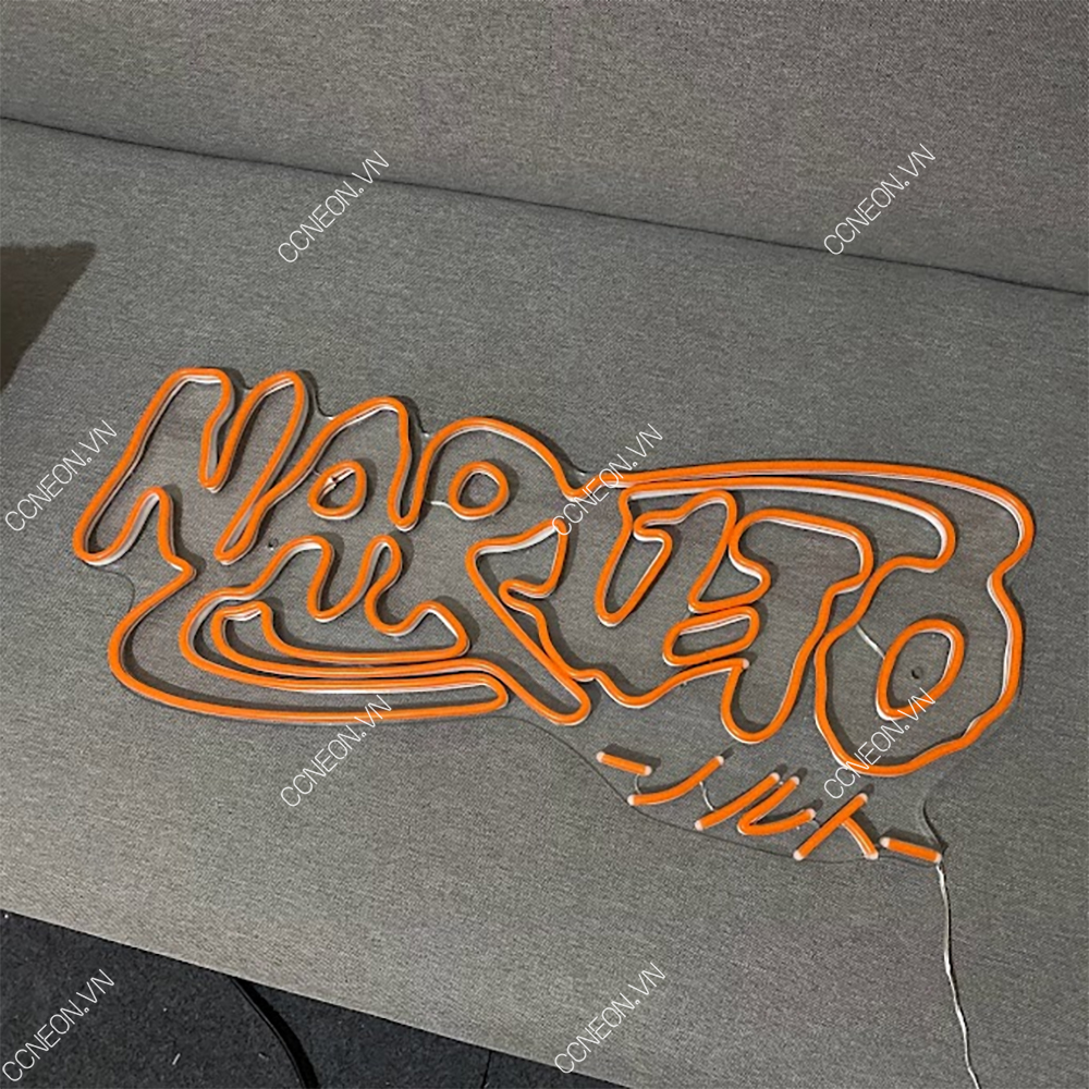 Đèn Trang Trí Led Neon Sign Chữ Naruto Màu Cam - Naruto Led Neon Signs 