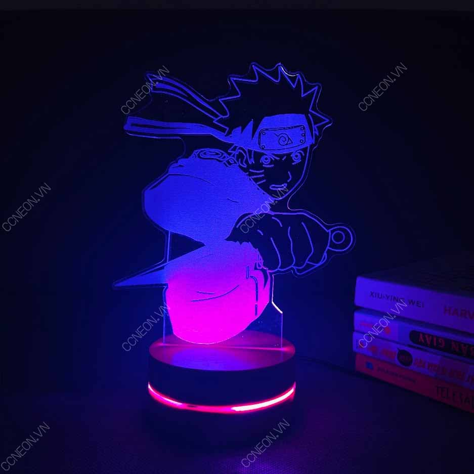 Đèn Led 3D Naruto V2 - Naruto, Đèn Led 16 Màu Hình Nhân Vật Hoạt Hình, Đèn Ngủ Led 3d, Cảm Ứng , Điều Khiển Từ Xa Đèn Led 3d Naruto