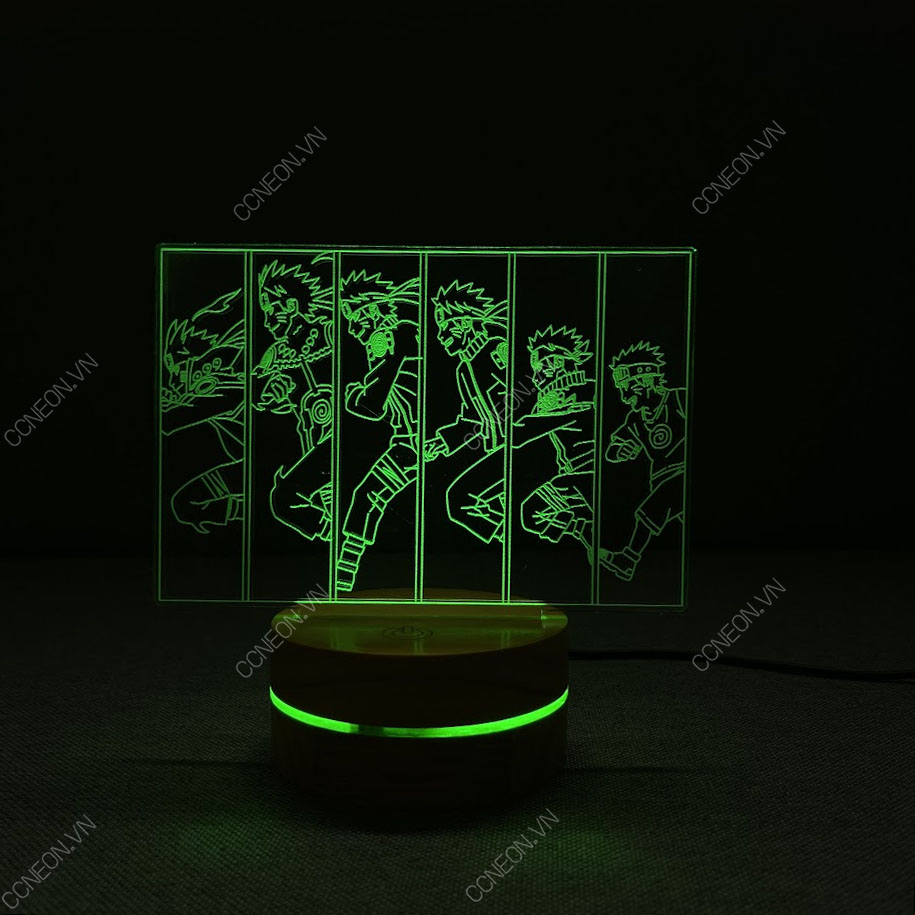 Đèn Led 3D Naruto V3 - Naruto, Đèn Led 16 Màu Hình Nhân Vật Hoạt Hình, Đèn Ngủ Led 3d, Cảm Ứng , Điều Khiển Từ Xa 