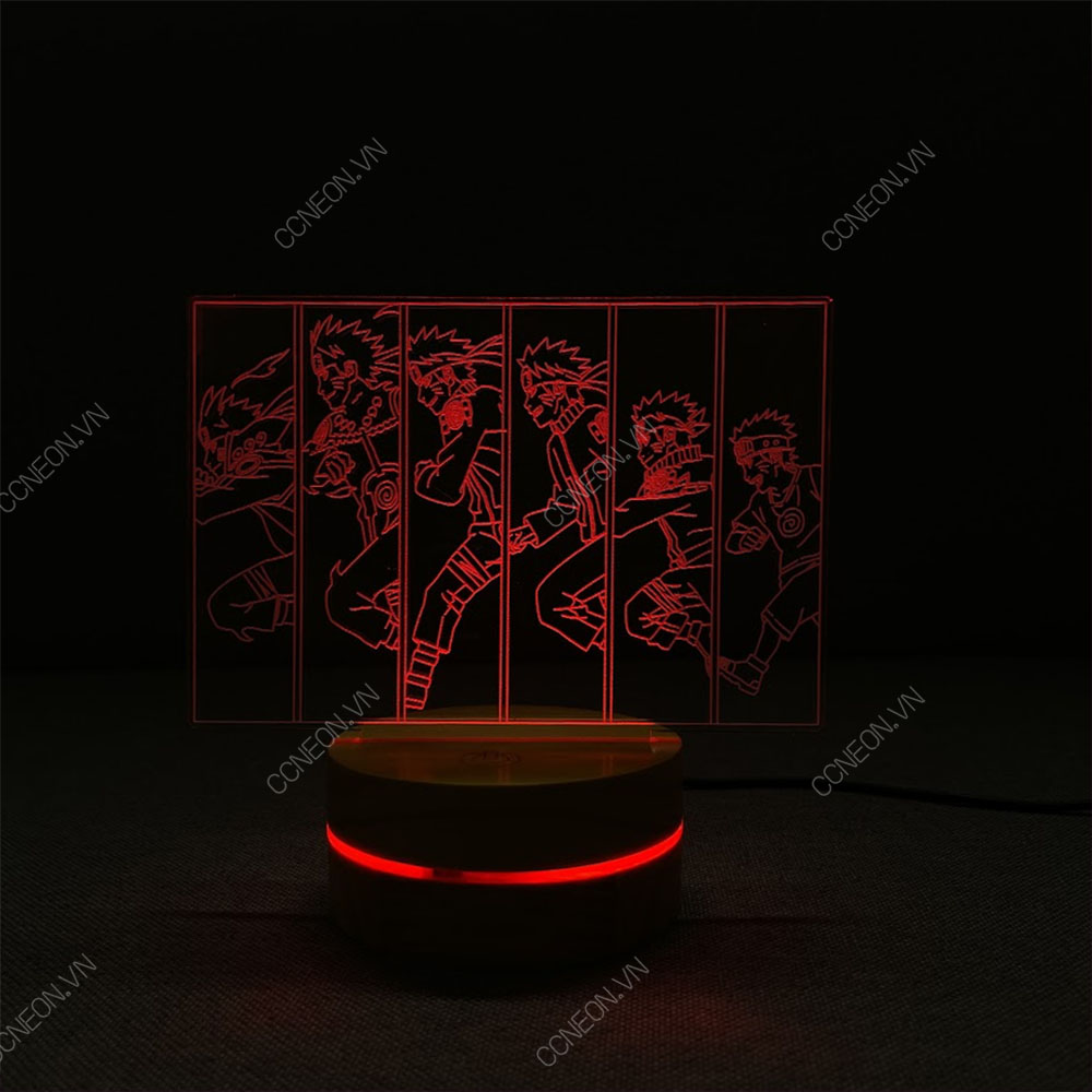 Đèn Led 3D Naruto V3 - Naruto, Đèn Led 16 Màu Hình Nhân Vật Hoạt Hình, Đèn Ngủ Led 3d, Cảm Ứng , Điều Khiển Từ Xa 