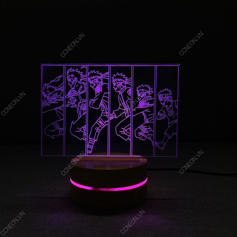 Đèn Led 3D Naruto V3 - Naruto, Đèn Led 16 Màu Hình Nhân Vật Hoạt Hình, Đèn Ngủ Led 3d, Cảm Ứng , Điều Khiển Từ Xa 