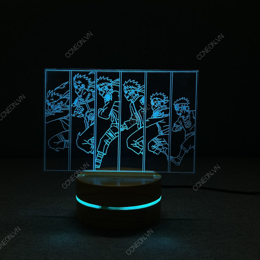 Đèn Led 3D Naruto V3 - Naruto, Đèn Led 16 Màu Hình Nhân Vật Hoạt Hình, Đèn Ngủ Led 3d, Cảm Ứng , Điều Khiển Từ Xa 