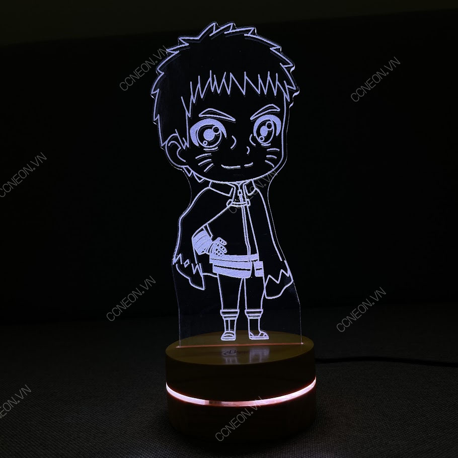 Đèn Led 3D Naruto Chibi - Naruto, Đèn Led 16 Màu Hình Nhân Vật Hoạt Hình, Đèn Ngủ Led 3d, Cảm Ứng , Điều Khiển Từ Xa 