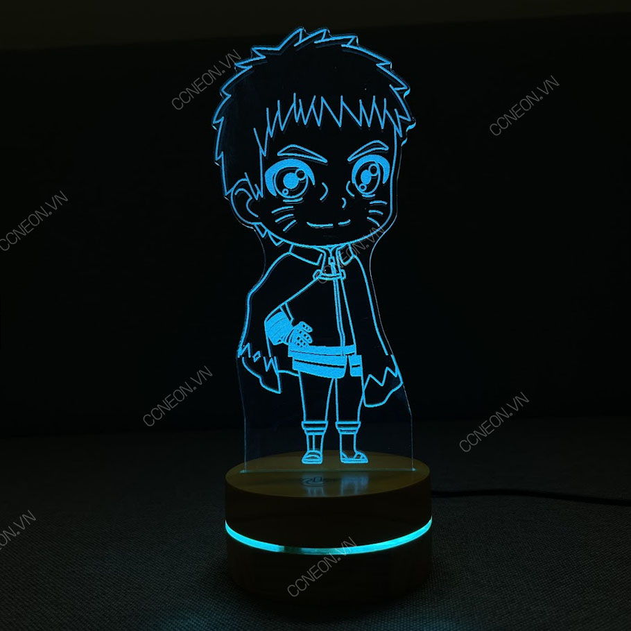 Đèn Led 3D Naruto Chibi - Naruto, Đèn Led 16 Màu Hình Nhân Vật Hoạt Hình, Đèn Ngủ Led 3d, Cảm Ứng , Điều Khiển Từ Xa 