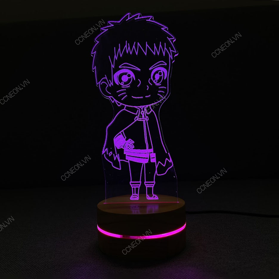Đèn Led 3D Naruto Chibi - Naruto, Đèn Led 16 Màu Hình Nhân Vật Hoạt Hình, Đèn Ngủ Led 3d, Cảm Ứng , Điều Khiển Từ Xa 