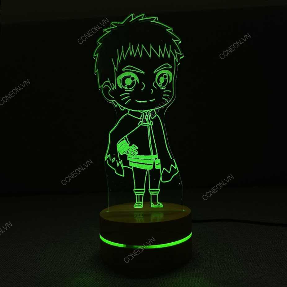 Đèn Led 3D Naruto Chibi - Naruto, Đèn Led 16 Màu Hình Nhân Vật Hoạt Hình, Đèn Ngủ Led 3d, Cảm Ứng , Điều Khiển Từ Xa 