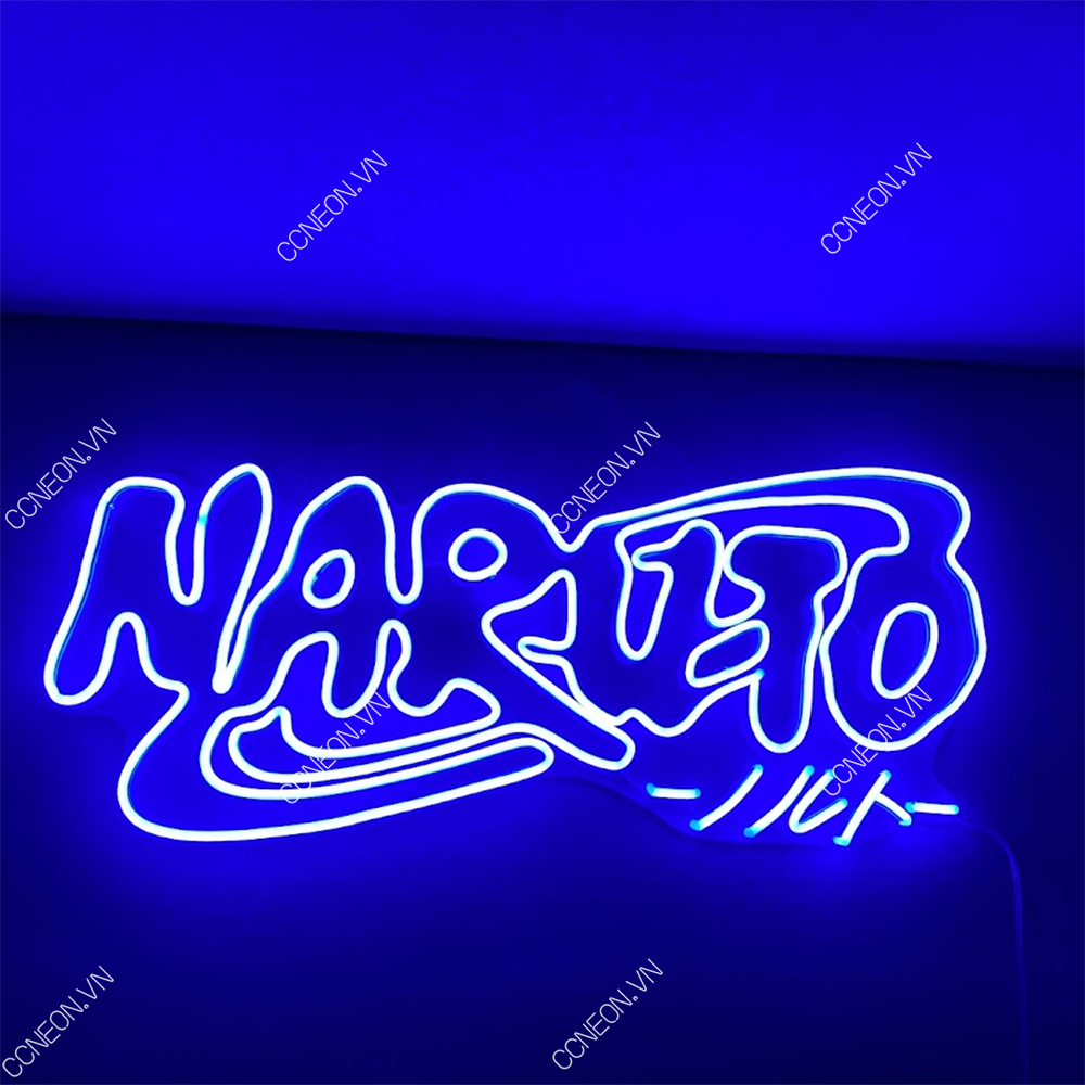 Đèn Trang Trí Led Neon Sign Chữ Naruto Màu Xanh Dương - Naruto Led Neon Signs Đèn Logo Naruto