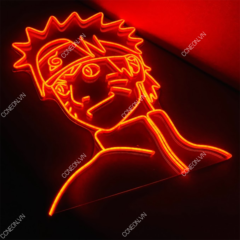 Đèn Trang Trí Led Neon Sign Naruto Màu Cam - Naruto Led Neon Signs