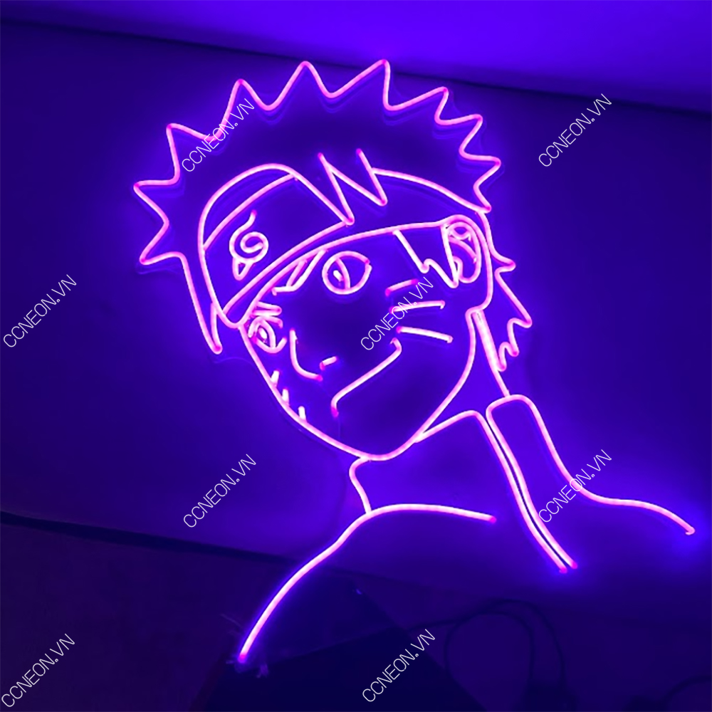 Đèn Trang Trí Led Neon Sign Naruto Màu Tím - Naruto Led Neon Signs 