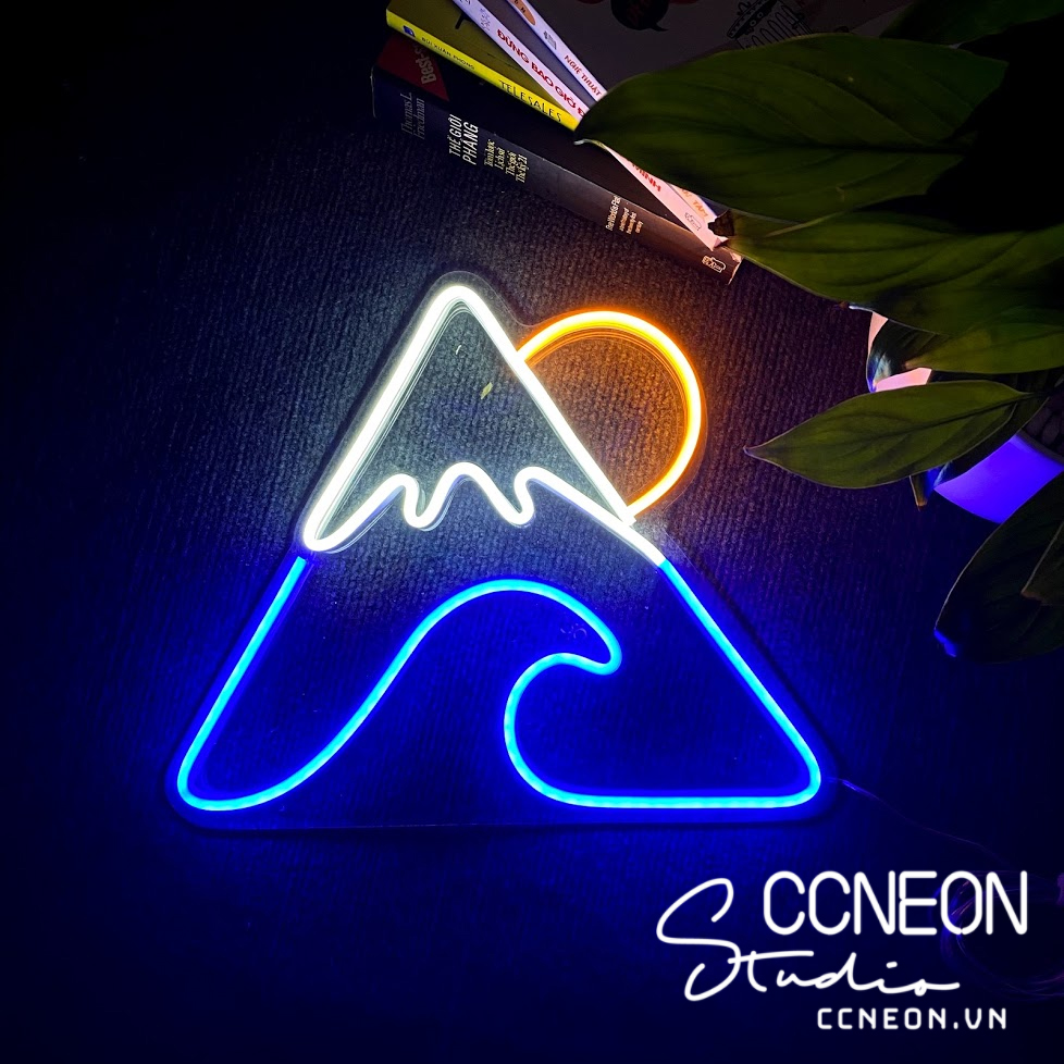 Đèn Trang Trí Led Neon Sign Theo Yêu Cầu - Đèn Led Neon Sign Ngọn Núi 