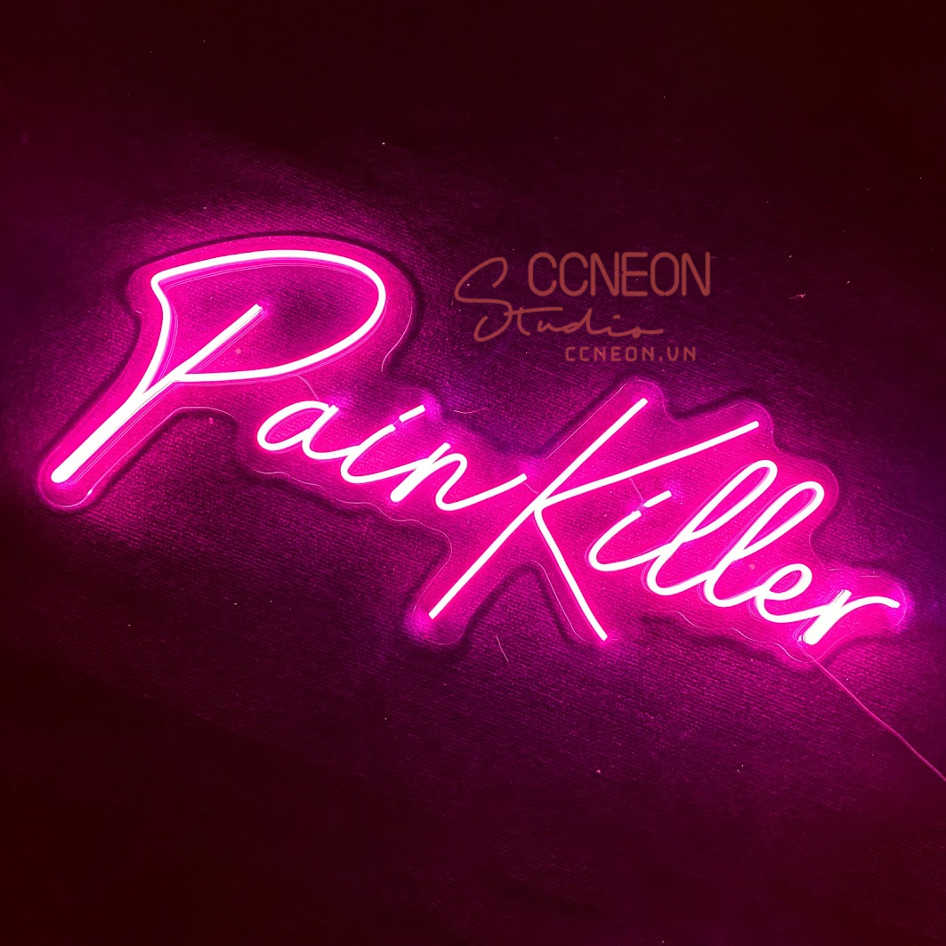 Đèn Trang Trí Led Neon Sign Theo Yêu Cầu - Đèn Led Neon Sign Pain Killer 