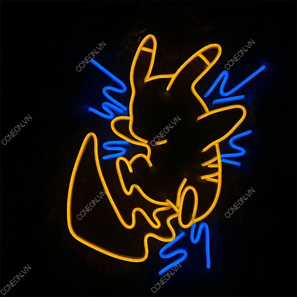 Đèn Trang Trí Led Neon Pikachu  - Đèn Led Neon Pokemon 