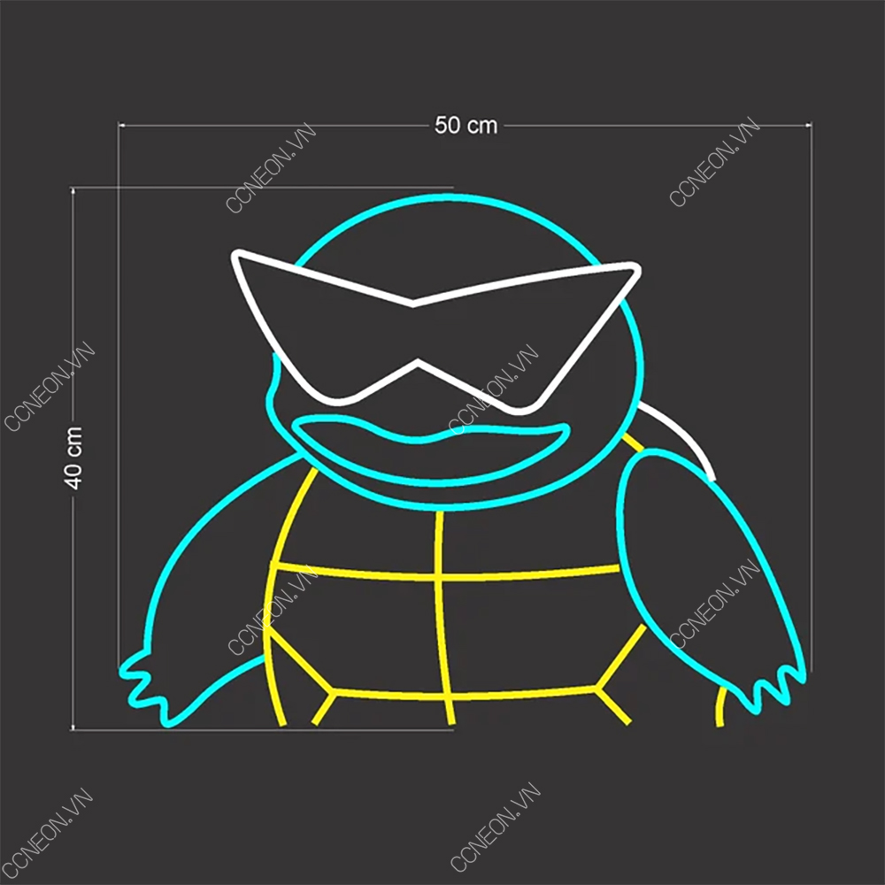 Đèn Trang Trí Led Neon Kameil  - Đèn Led Neon Pokemon [Kích thước 50x40cm] 