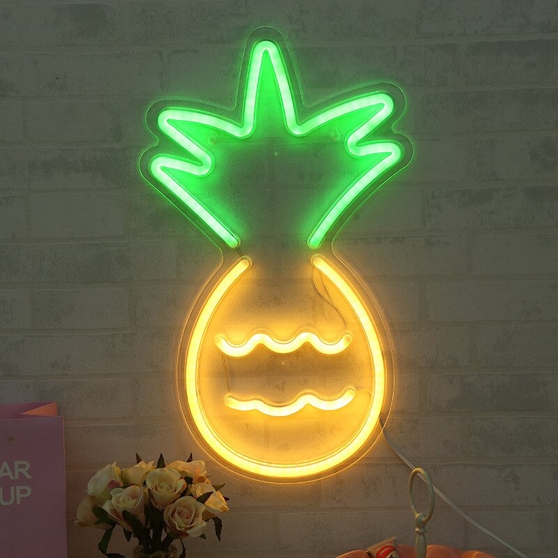 Đèn Trang Trí Led Neon Hình Quả Dứa 