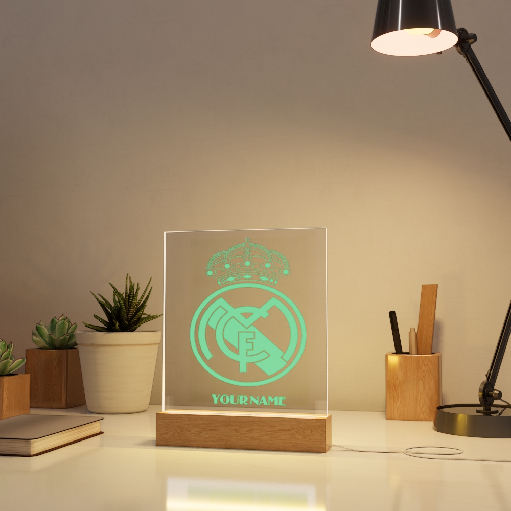 Đèn Led 3D Khắc Hình Theo Yêu Cầu -  Đèn Led 7 Màu, Đèn Ngủ Led 3d CLB Bóng Đá 