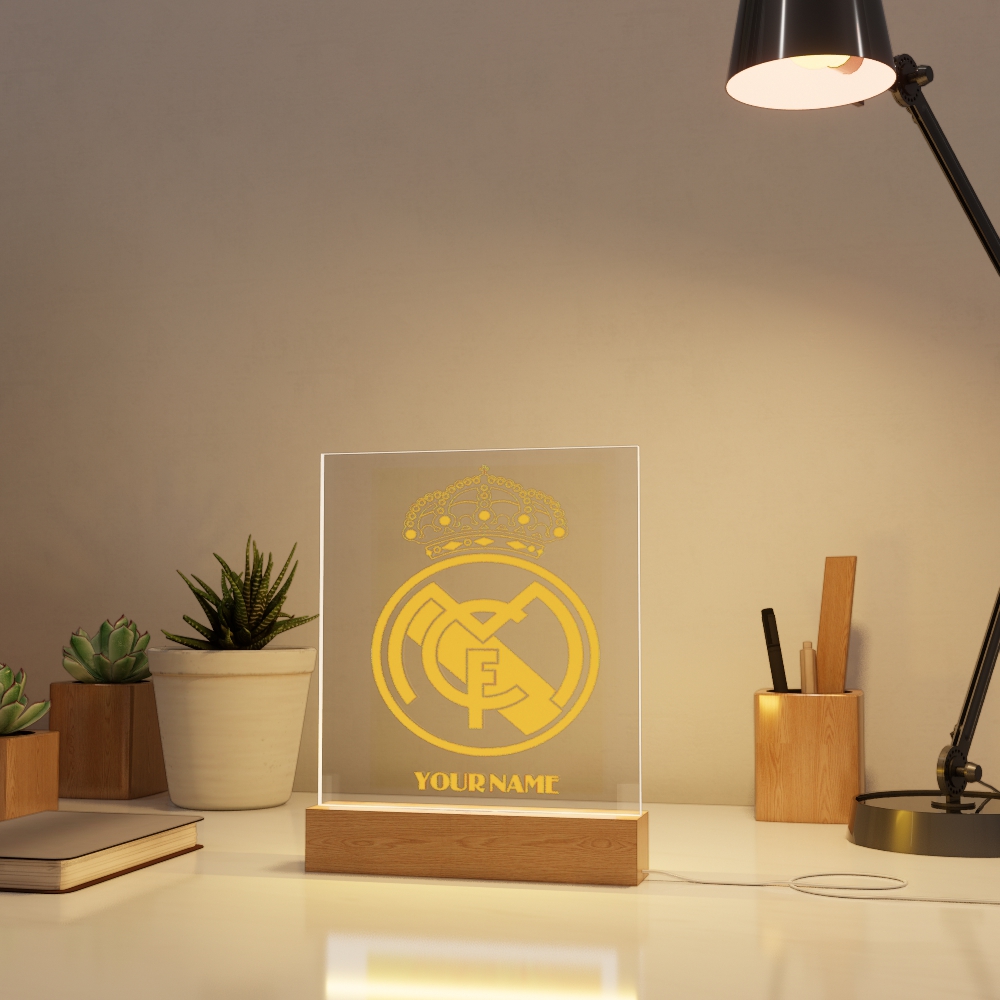 Đèn Led 3D Khắc Hình Theo Yêu Cầu -  Đèn Led 7 Màu, Đèn Ngủ Led 3d CLB Bóng Đá 