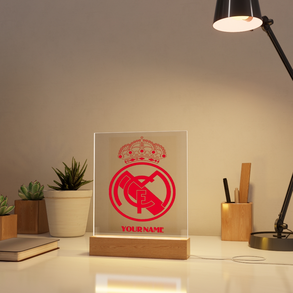 Đèn Led 3D Khắc Hình Theo Yêu Cầu -  Đèn Led 7 Màu, Đèn Ngủ Led 3d CLB Bóng Đá 