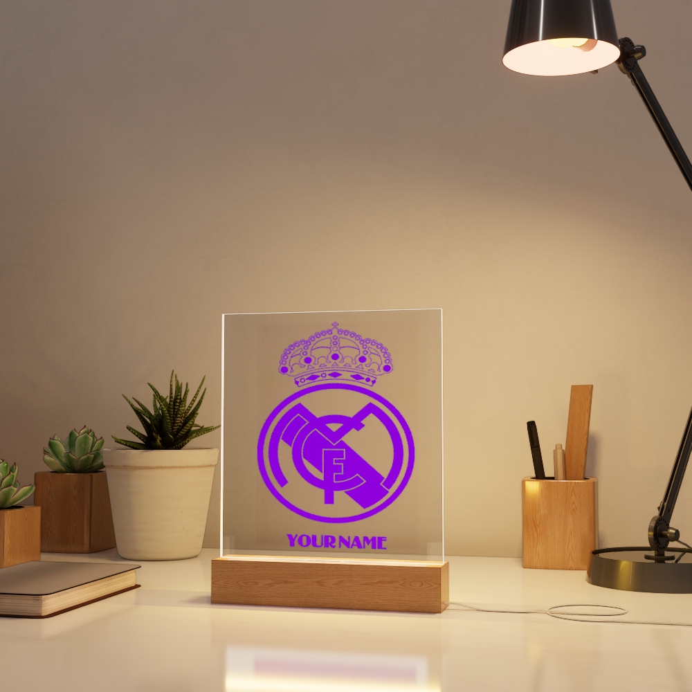 Đèn Led 3D Khắc Hình Theo Yêu Cầu -  Đèn Led 7 Màu, Đèn Ngủ Led 3d CLB Bóng Đá 