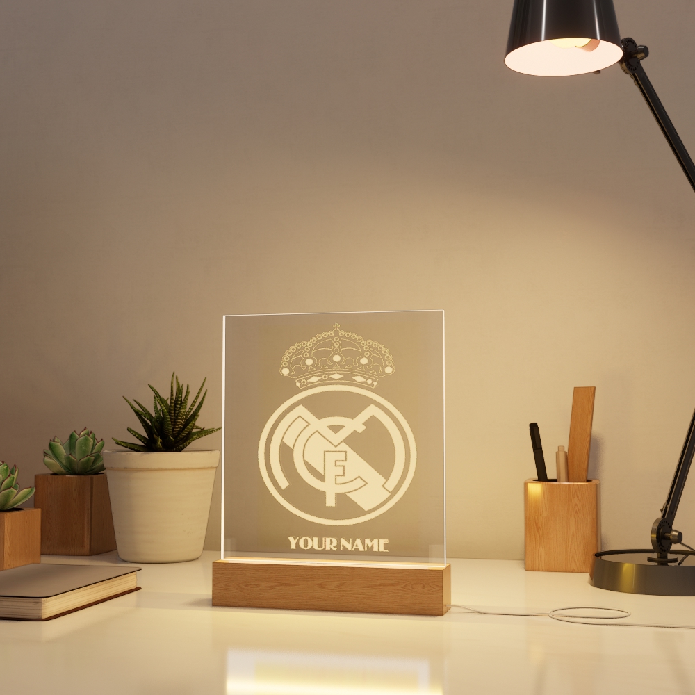 Đèn Led 3D Khắc Hình Theo Yêu Cầu -  Đèn Led 7 Màu, Đèn Ngủ Led 3d CLB Bóng Đá 