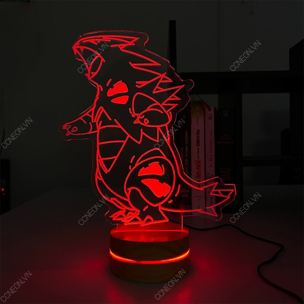 Đèn Led 3D Pokemon- Đèn Led 16 Màu Hình Nhân Vật Hoạt Hình, Đèn Ngủ Led 3d, Cảm Ứng , Điều Khiển Từ Xa 