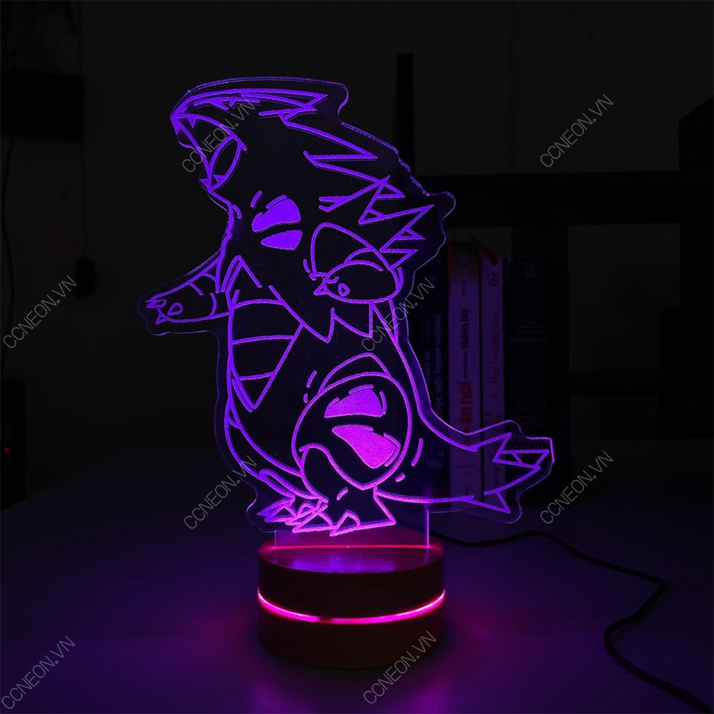 Đèn Led 3D Pokemon- Đèn Led 16 Màu Hình Nhân Vật Hoạt Hình, Đèn Ngủ Led 3d, Cảm Ứng , Điều Khiển Từ Xa 