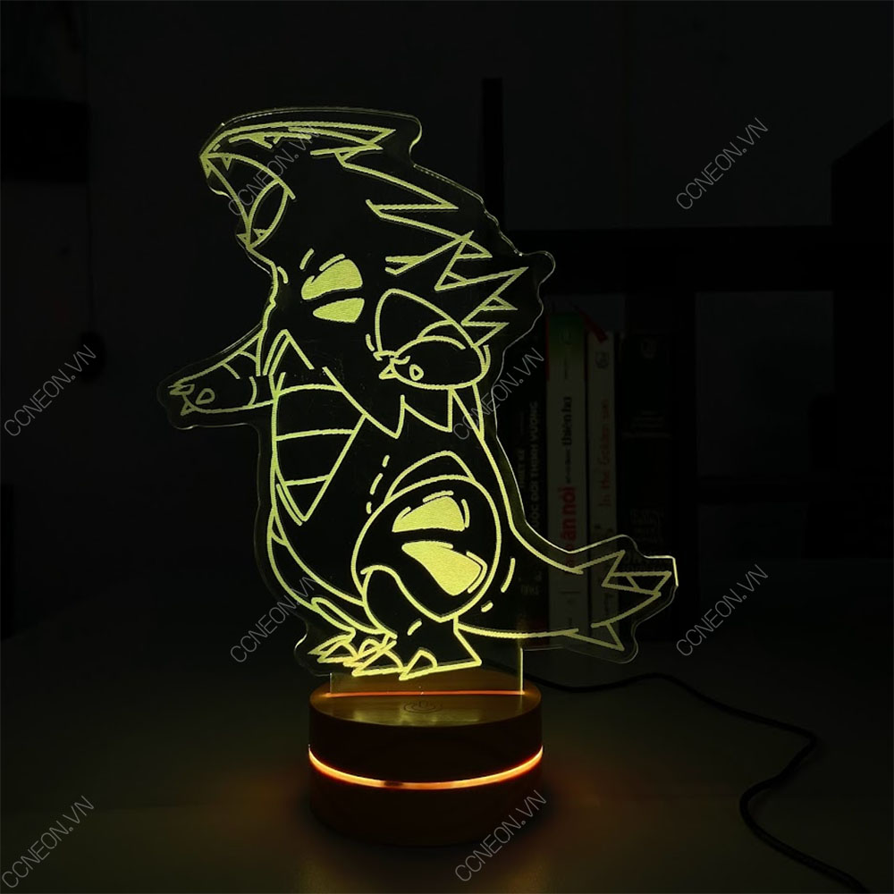 Đèn Led 3D Pokemon- Đèn Led 16 Màu Hình Nhân Vật Hoạt Hình, Đèn Ngủ Led 3d, Cảm Ứng , Điều Khiển Từ Xa 