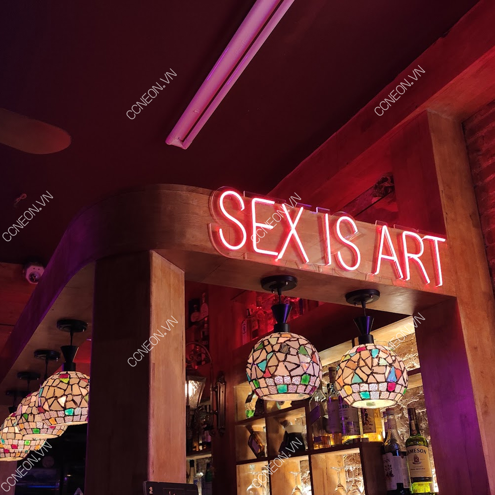 Đèn Trang Trí Led Neon Chữ Sex Is Art 