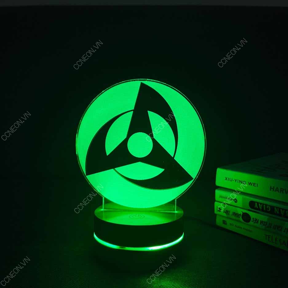 Đèn Led 3D  Sharingan V1- Naruto, Đèn Led 16 Màu Hình Nhân Vật Hoạt Hình, Đèn Ngủ Led 3d, Cảm Ứng , Điều Khiển Từ Xa Đèn Led 3d Naruto
