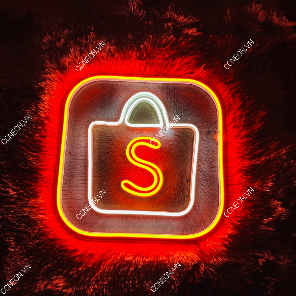 Đèn Led Neon Sign Logo Shopee [ Kích thước 30 x 30 cm ] 