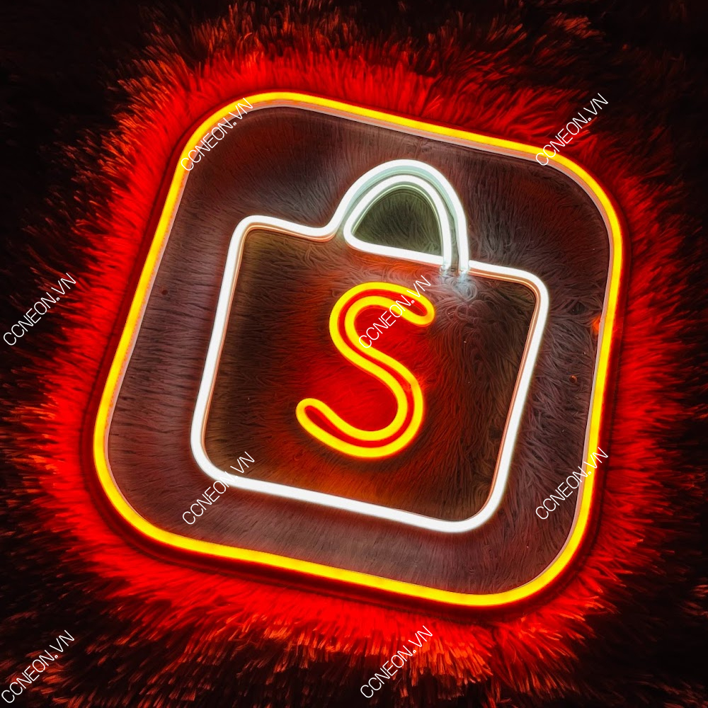 Đèn Led Neon Sign Logo Shopee [ Kích thước 30 x 30 cm ] 
