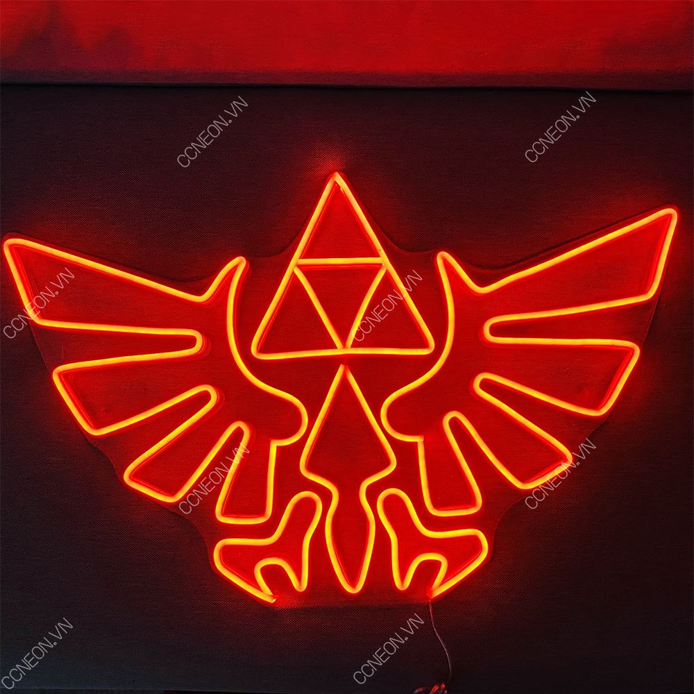 Đèn Trang Trí Led Neon Logo The Legend Of Zelda - Triforce Neon Sign 