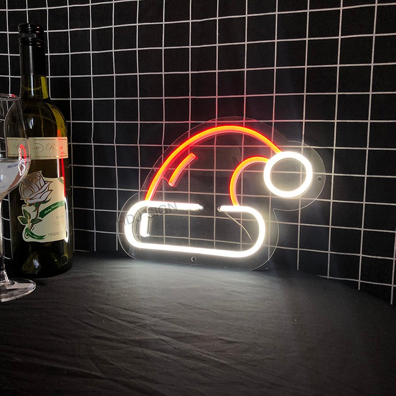 Đèn Trang Trí Led Neon Mũ Giáng Sinh 