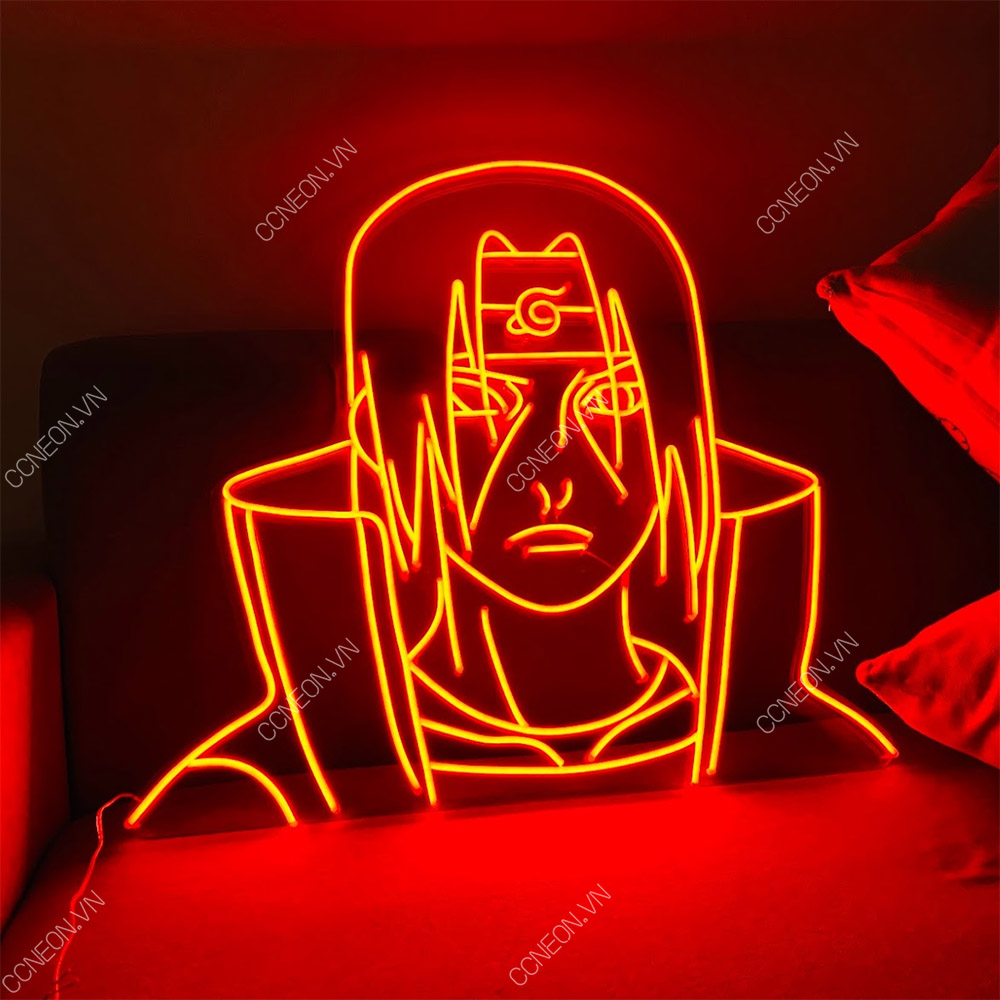 Đèn Trang Trí Led Neon Sign Uchiha Itachi Màu Đỏ - Anime Led Neon Signs 