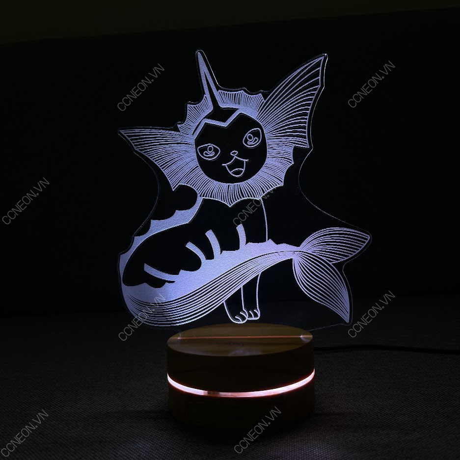 Đèn Led 3D để bàn VAPOREON  V1 - Đèn Led 3D để bàn Pokemon 