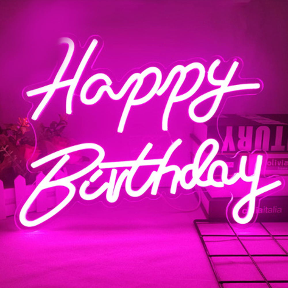 Đèn Trang Trí Led Neon Happy Birthday Neon Mẫu 3 