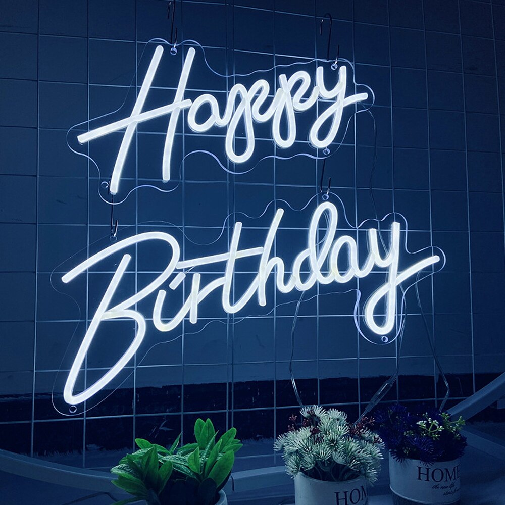 Đèn Trang Trí Led Neon Happy Birthday Neon Mẫu 3 