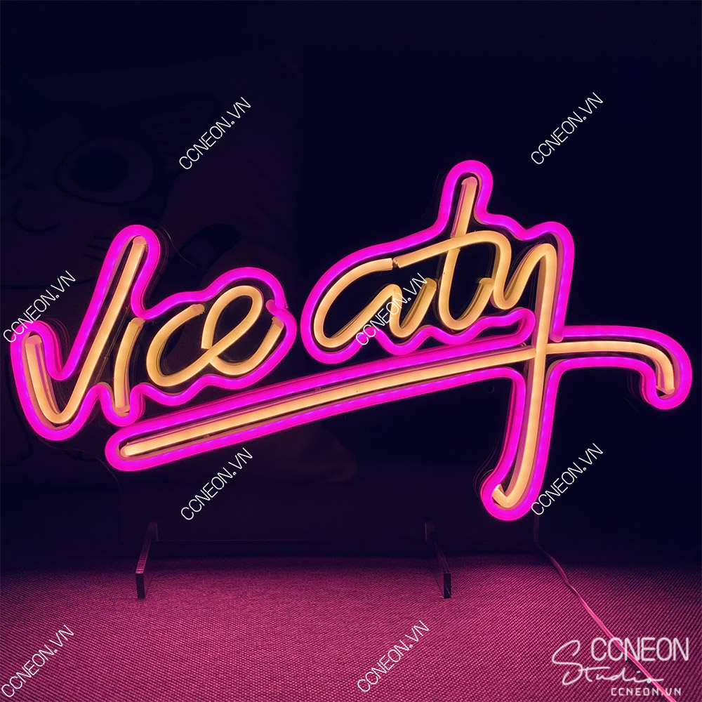 Đèn Trang Trí Led Neon Sign Vice City - Đèn Led Neon Để Bàn vice city neon sign