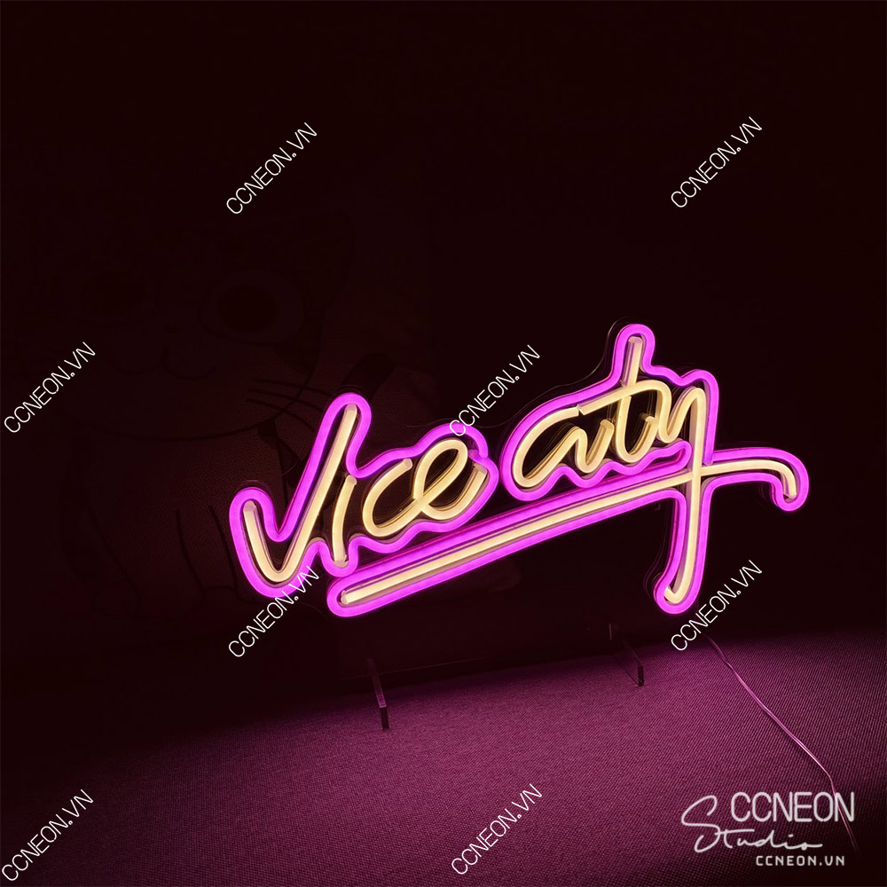 Đèn Trang Trí Led Neon Sign Vice City - Đèn Led Neon Để Bàn vice city neon sign
