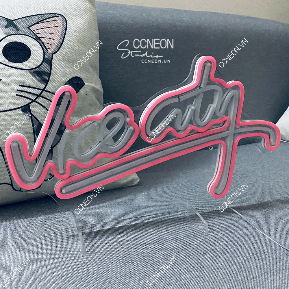 Đèn Trang Trí Led Neon Sign Vice City - Đèn Led Neon Để Bàn 
