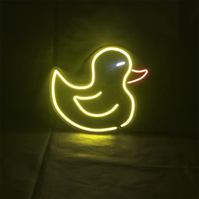 Đèn Trang Trí Led Neon Sign Hình Con Vịt 